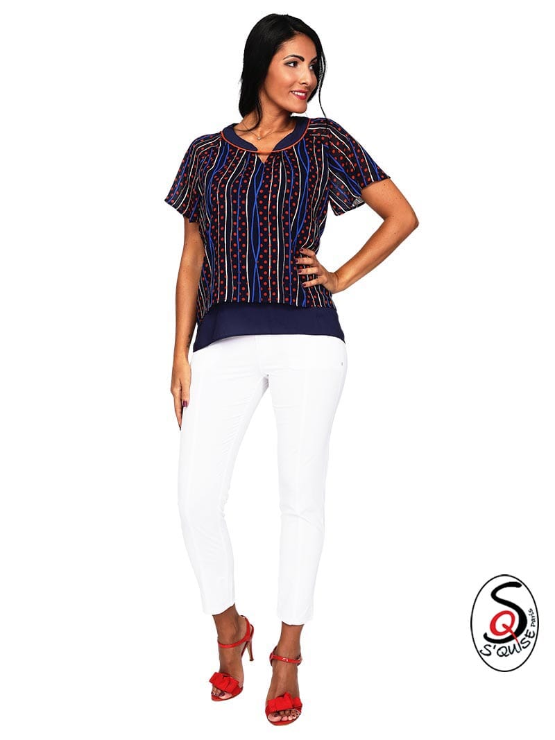 Top imprimé doublé TANGER