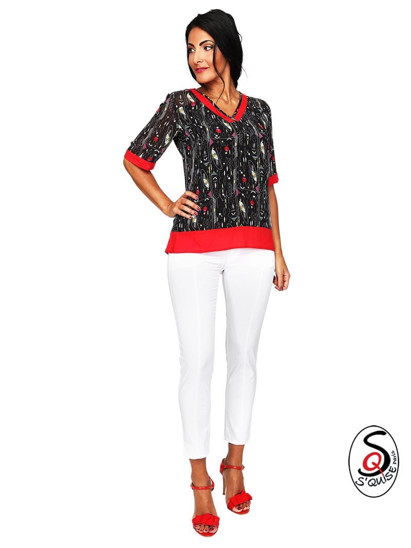 Top imprimé doublé NICE