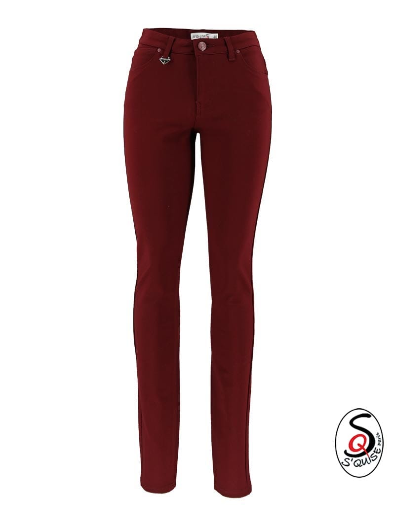 Pantalon milano extensible SALLY bordeaux